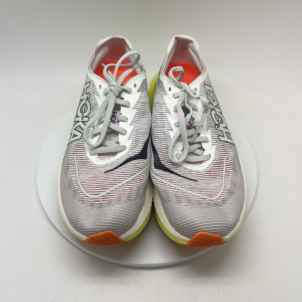 Hoka One One Sneakers Mens 9.5 D Mach X 2 1155119 FCT White Running Shoes - Picture 2 of 10